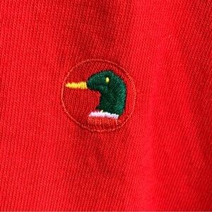 Vintage Tee Shirt Duck Head Embroidery  Logo Mens Adult Size XL Tall Red 90s